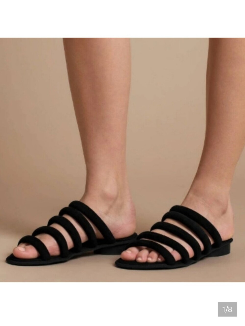 Kelsi Dagger Black Suede Brooklyn Saga Sandals Size 7